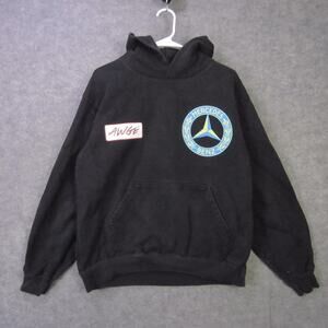 AWGE Mercedes Benz Hoodie Mens Medium Black Pullover Logo Graphic Sweatshirt